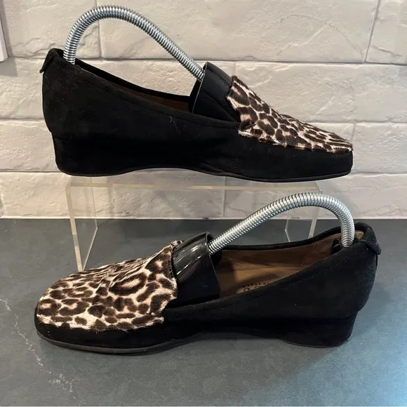 Anyi Lu sz 39.5 US 9 Leopard calf hair loafers Shoes