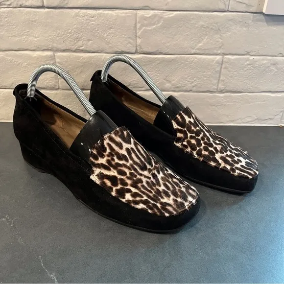 Anyi Lu sz 39.5 US 9 Leopard calf hair loafers Shoes