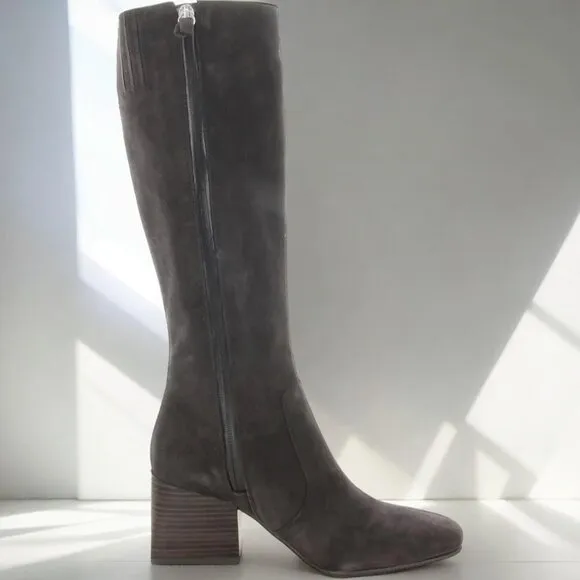 Aqua College Women's Black Cushioned Tori Square Toe Heel Dress Boots Shoes NIB