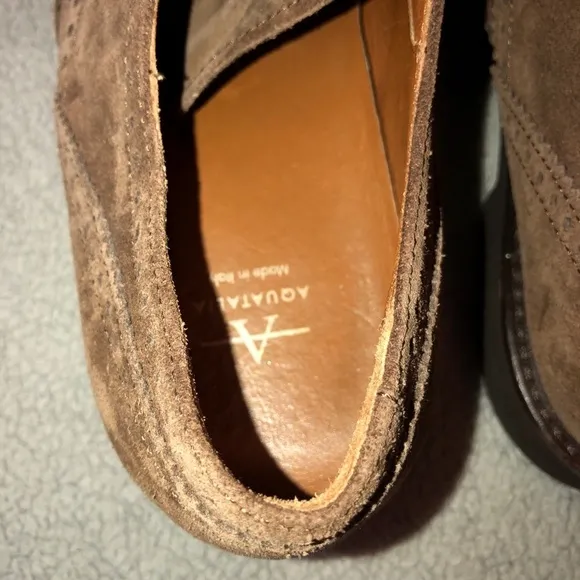 AQUATALIA Carson Brown Suede Waterproof Lace Oxford Shoes Sz 9