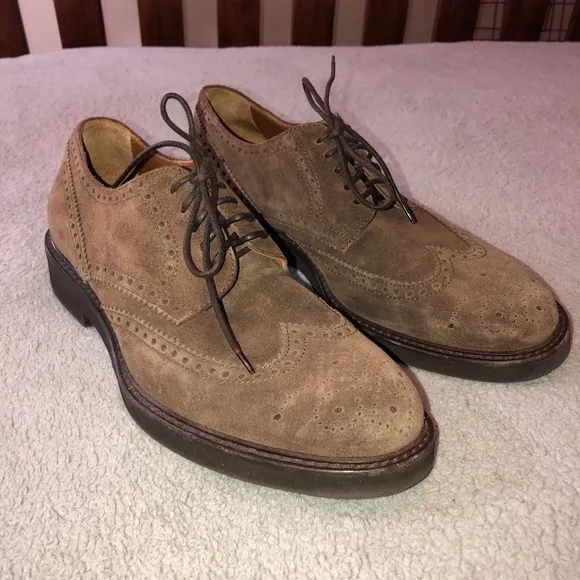 AQUATALIA Carson Brown Suede Waterproof Lace Oxford Shoes Sz 9