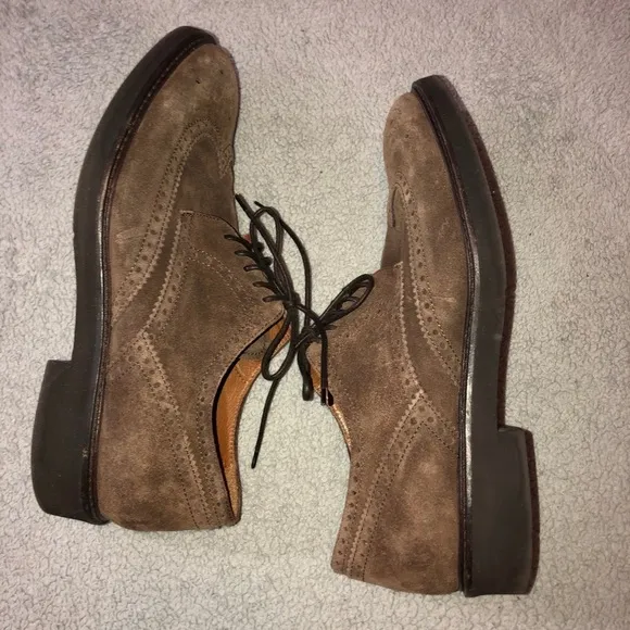 AQUATALIA Carson Brown Suede Waterproof Lace Oxford Shoes Sz 9