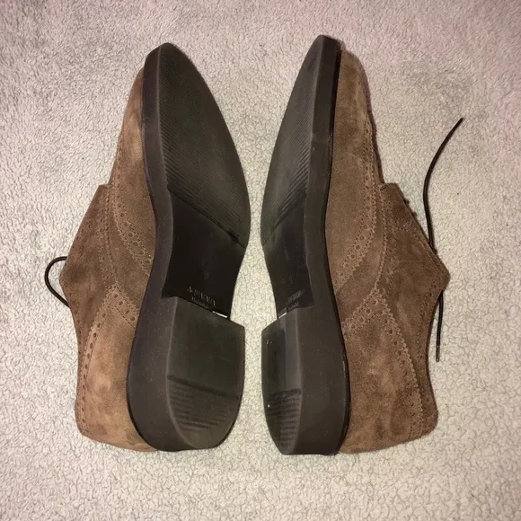 AQUATALIA Carson Brown Suede Waterproof Lace Oxford Shoes Sz 9