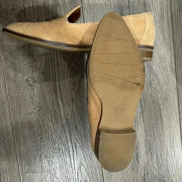 Aquatalia Golda Cream  Suede Loafers Weatherproof Women's Shoes size 5