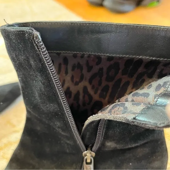 🍕Aquatalia Italian Suede Pointy-Toe Black Boots | Weatherproof leather | 8.5