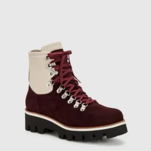 Aquatalia Morena Suede Lace Up Combat Boots Women 5.5