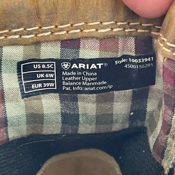 ARIAT BMVY9 Womens Wexford Waterproof Boot Weathered Brown 8.5 Wide NWB S032