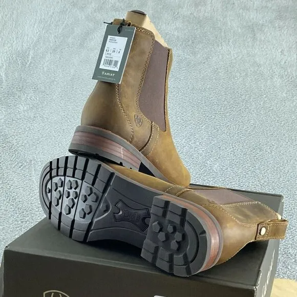 ARIAT BMVY9 Womens Wexford Waterproof Boot Weathered Brown 8.5 Wide NWB S032