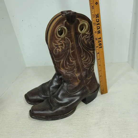 Ariat Boots Size 9 D Brown Leather Cowboy Workwear Shoes Boot 10017365 Western