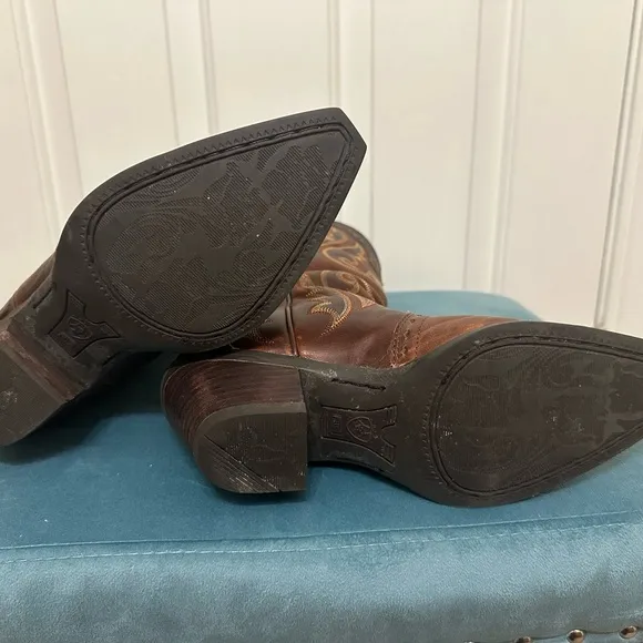 Ariat Brown Heeled Boots with Western Stitching 6B