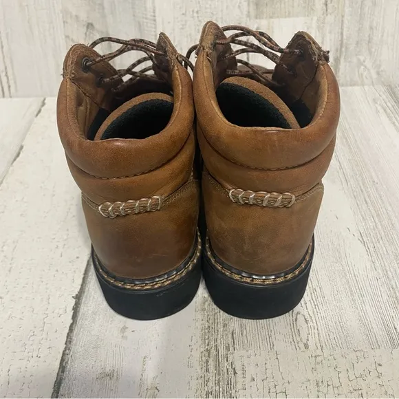 ARIAT Canyon Brown Lace Up Boots WesternWork Leather Embroidered Women size 7B