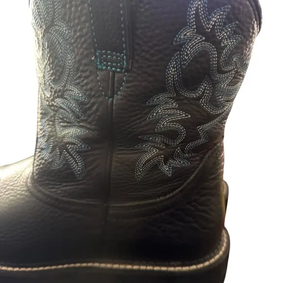 ARIAT Fatbaby Roper Boots Coastal Cowgirl Round Toe Women's Size  10C Black