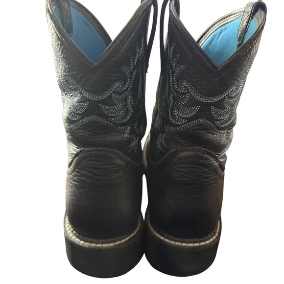 ARIAT Fatbaby Roper Boots Coastal Cowgirl Round Toe Women's Size  10C Black