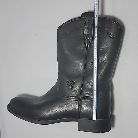 ARIAT heritage Roper men's black leather western cowboy shoes 9 EE US,42 W EU