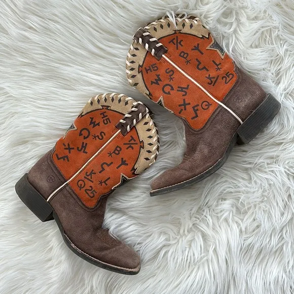Ariat Pete Brown Grained Russet Kid's Boot Style 10015393 Size 3