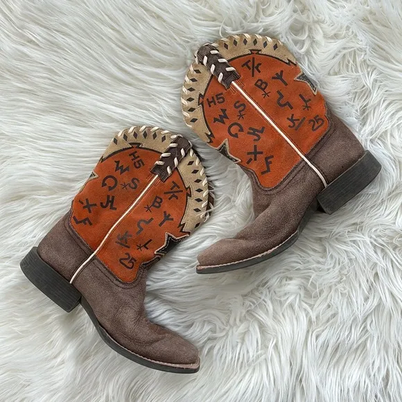 Ariat Pete Brown Grained Russet Kid's Boot Style 10015393 Size 3