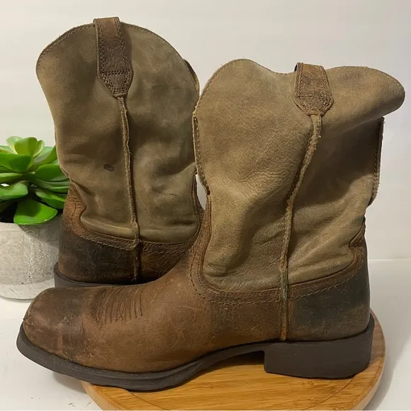 Ariat Rambler Bomber Western Leather Cowboy Boot Mid Calf Work Size 14D