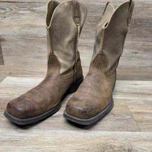 Ariat Rambler Rugged Brown Leather Western Boots Men's Size 11