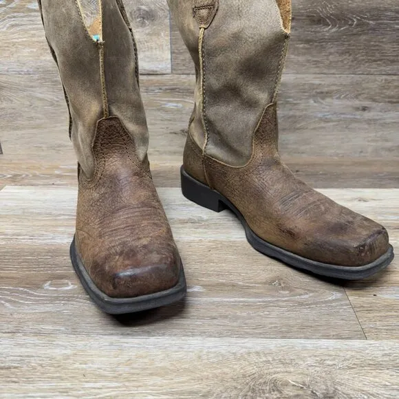 Ariat Rambler Rugged Brown Leather Western Boots Men's Size 11