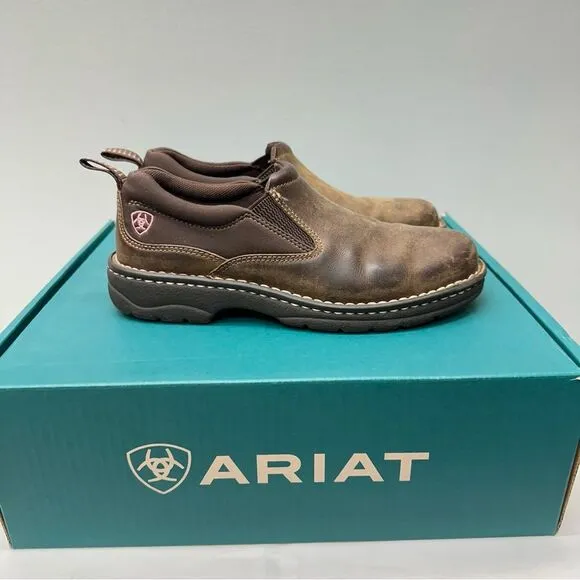 Ariat traverse western brown leather loafers slip on shoes women's 7.5