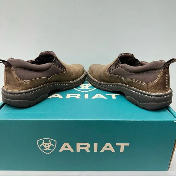Ariat traverse western brown leather loafers slip on shoes women's 7.5