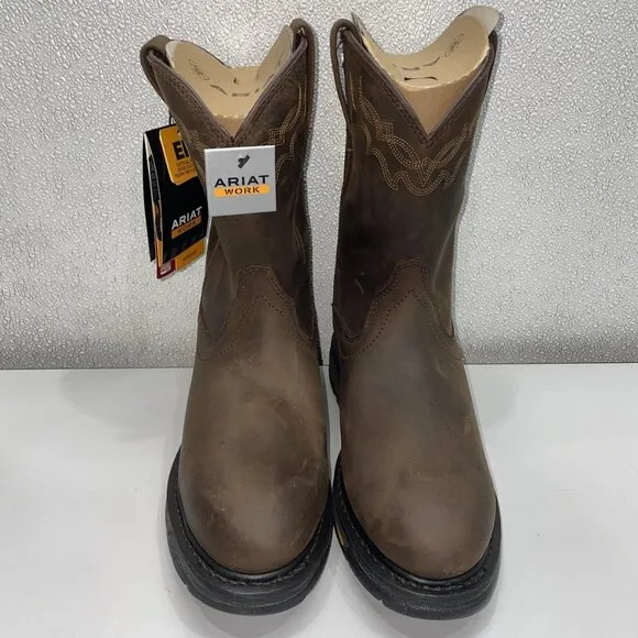 Ariat WorkHog H2O Waterproof Work Boots – Men’s Size 9D – Oily Distressed Brown