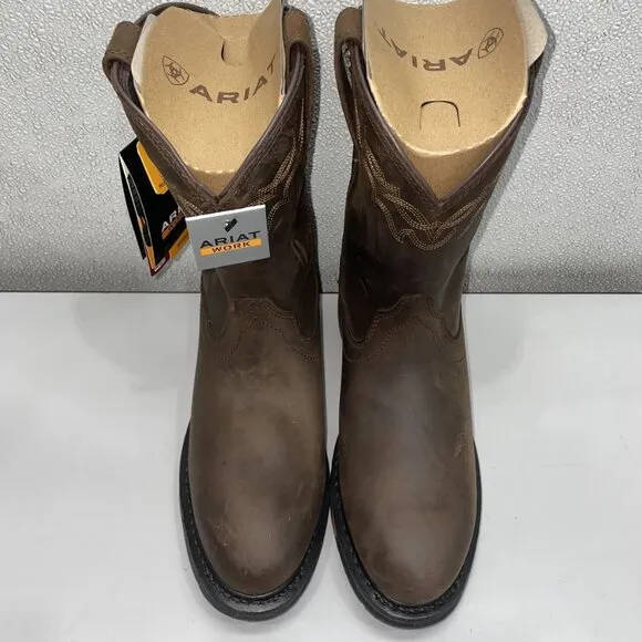 Ariat WorkHog H2O Waterproof Work Boots – Men’s Size 9D – Oily Distressed Brown