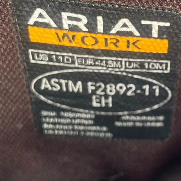 Ariat Workhog Square Toe Work BootsSize 11