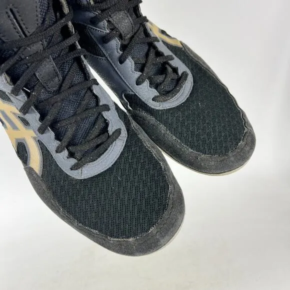 Asics Matflex 6 Wrestling Shoes Men's 12 Black Leather Comfort athletic Sneakers