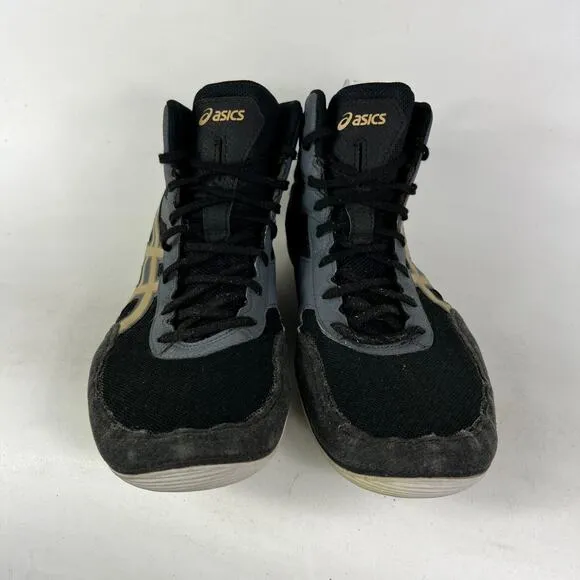 Asics Matflex 6 Wrestling Shoes Men's 12 Black Leather Comfort athletic Sneakers