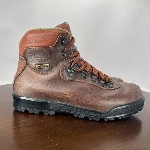 Asolo AFX 520 Boots Women's 7.5 Brown Leather Gore-Tex Lace Up Hiking Shoes