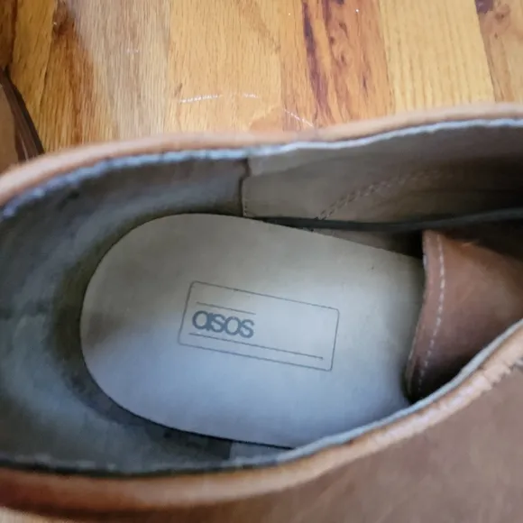 Asos Man Brown Cap Toe Oxford Dress Shoes Size 10