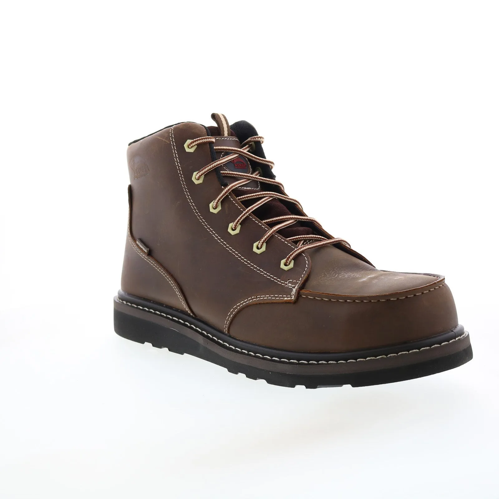 Avenger Wedge Carbon Toe Electric Hazard WP 6" Mens Brown Wide Work Boots