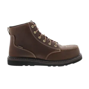 Avenger Wedge Carbon Toe Electric Hazard WP 6" Mens Brown Wide Work Boots