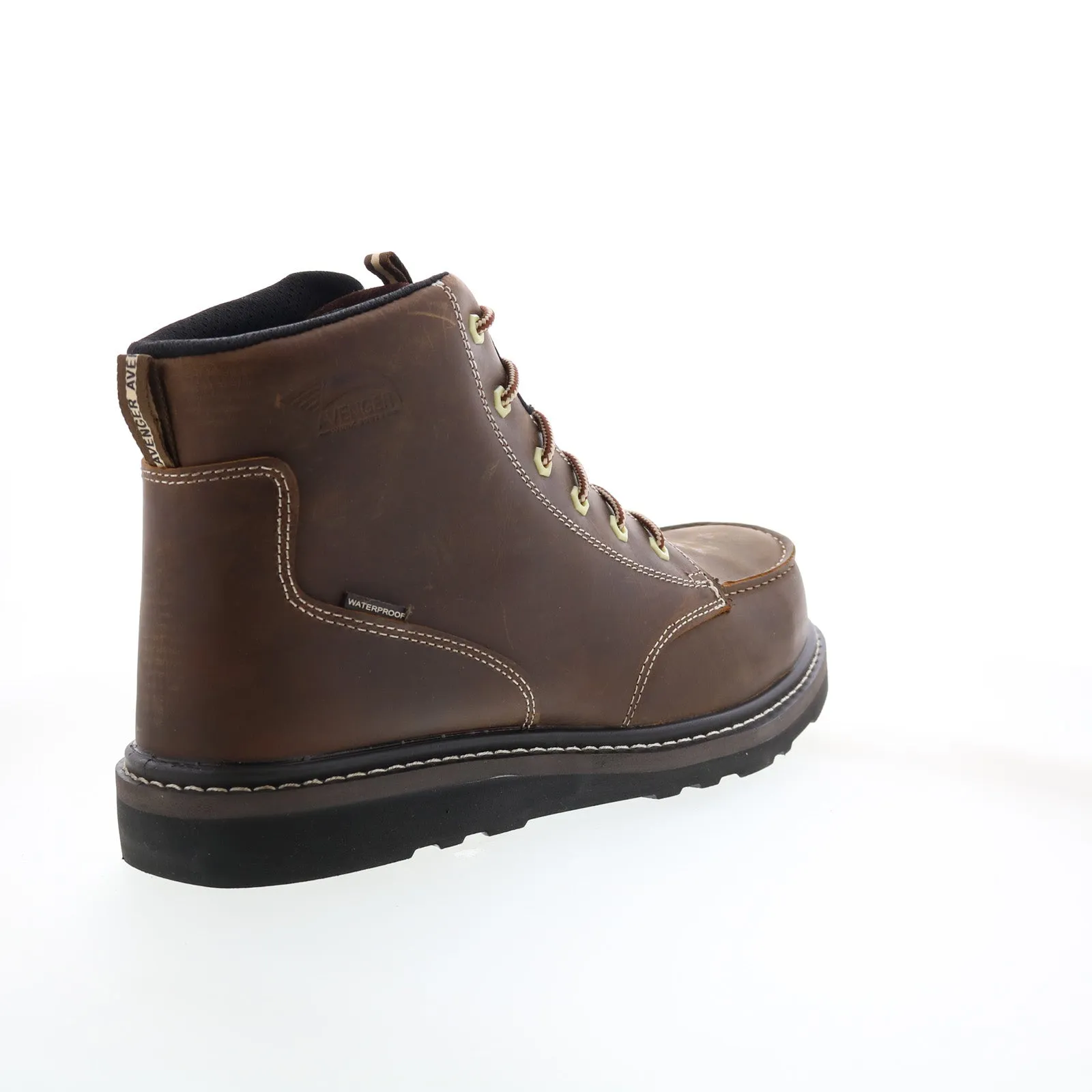 Avenger Wedge Carbon Toe Electric Hazard WP 6" Mens Brown Wide Work Boots