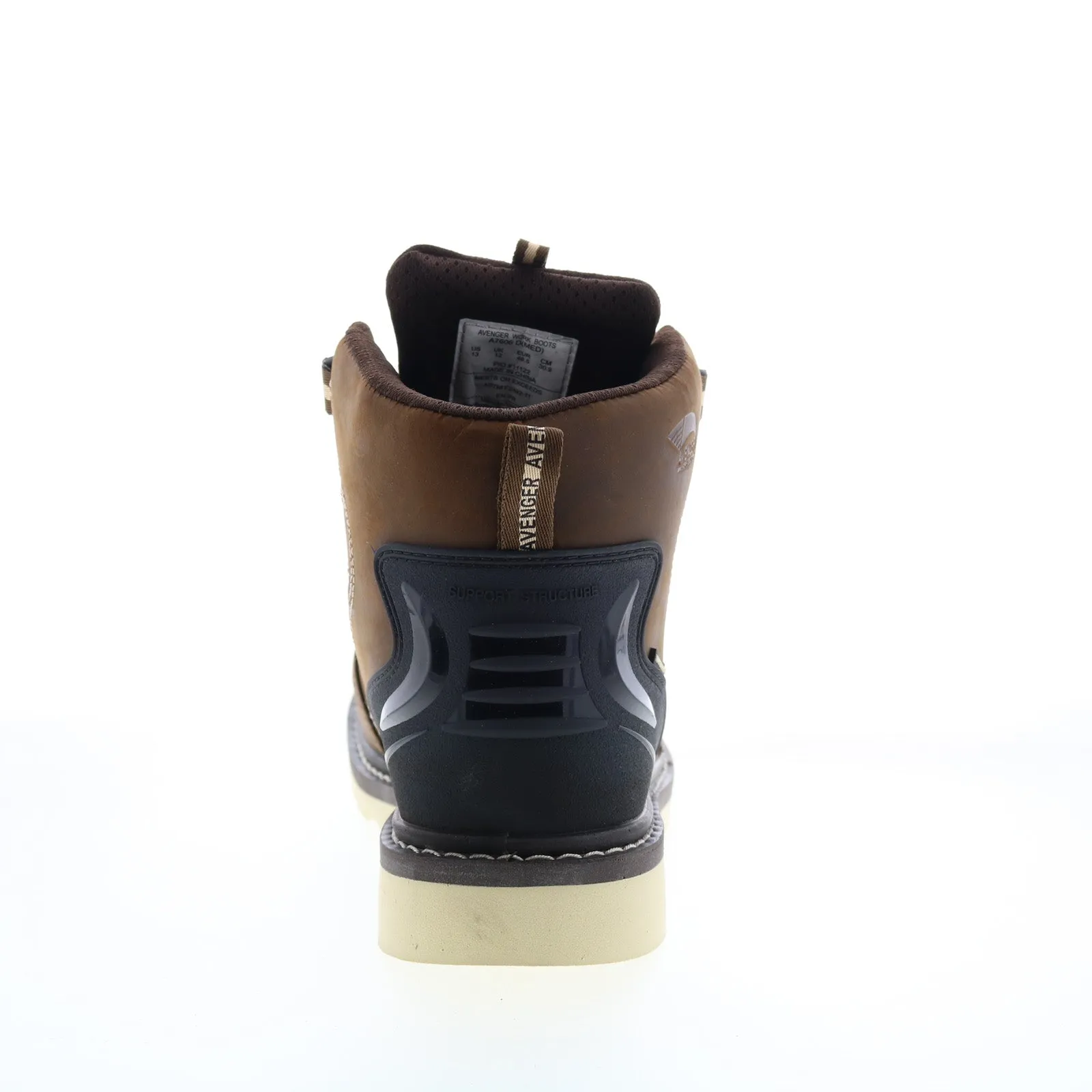 Avenger Wedge Soft Toe Electric Hazard PR WP 6" Mens Brown Wide Work Boots