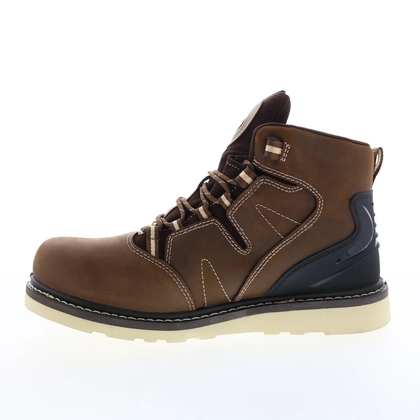 Avenger Wedge Soft Toe Electric Hazard PR WP 6" Mens Brown Wide Work Boots