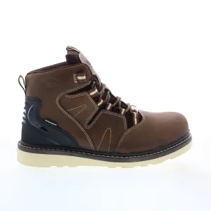 Avenger Wedge Soft Toe Electric Hazard PR WP 6" Mens Brown Wide Work Boots