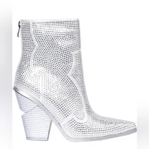 Azalea Wang Soulard Rhinestone Cowgirl Bootie SZ 9
