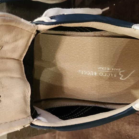Bacco Bucci Blue/Navy and White Sneakers Sporty Casual Shoes