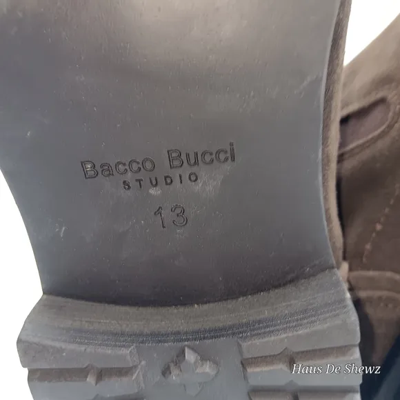 BACCO BUCCI Studio &quot;Meredith&quot; Dark Brown Suede Ankle Boots Size 13Mens MSRP $189