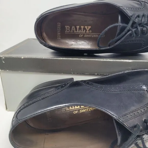 BALLY OF SWITZERLAND Wing Townsend Oxford Dress Shoes Sz 8D Parawet Hand Crafted