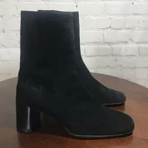 BALLY suede leather mid calf booties size 4.5 Euc