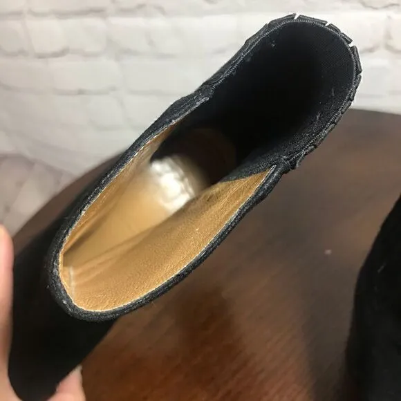 BALLY suede leather mid calf booties size 4.5 Euc