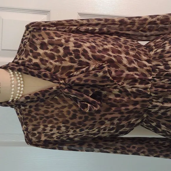 Banana Republic Animal Print Chiffon Dress NWT