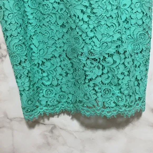 Bardot Teal Floral Lace Bodycon Cocktail Dress