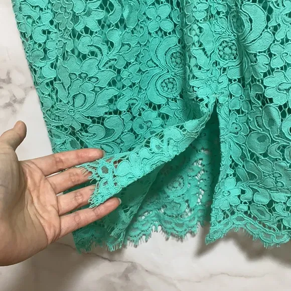 Bardot Teal Floral Lace Bodycon Cocktail Dress