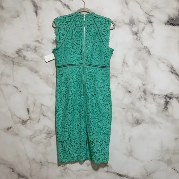 Bardot Teal Floral Lace Bodycon Cocktail Dress