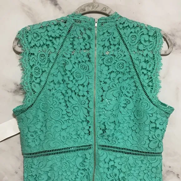 Bardot Teal Floral Lace Bodycon Cocktail Dress