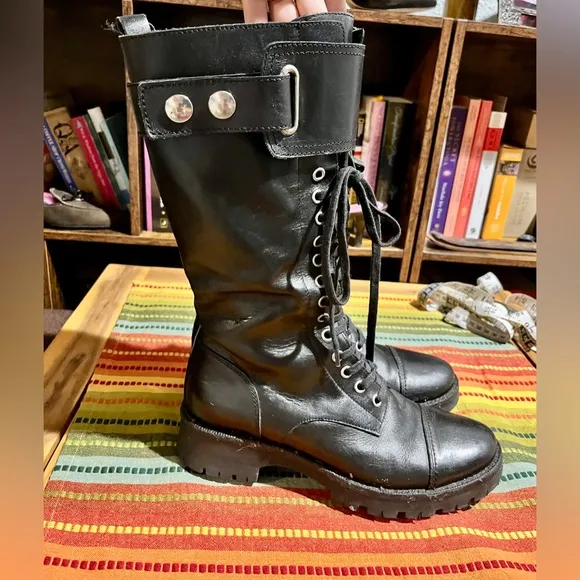 💥Barney’s New York black combat style 6 Ladies💥Preloved by me💥